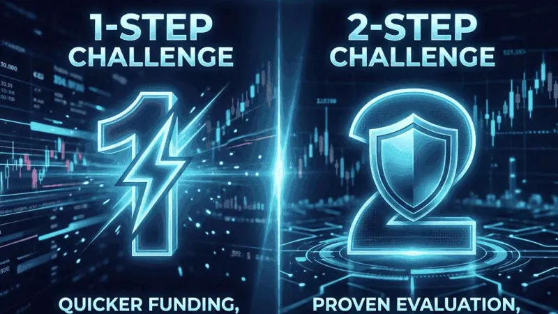 1-Step vs. 2-Step Prop Firm Challenges: Which is Actually Easier to Pass? - Verified Prop Firm Guide - Trading Strategy & Broker Review