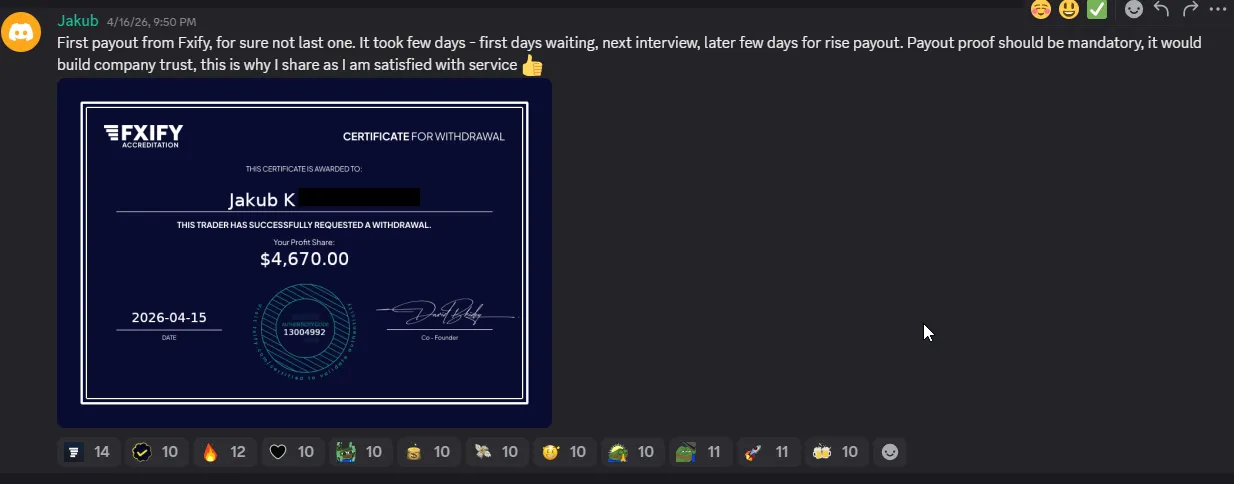 $4,670.00 Payout Certificate (Jakub K)
